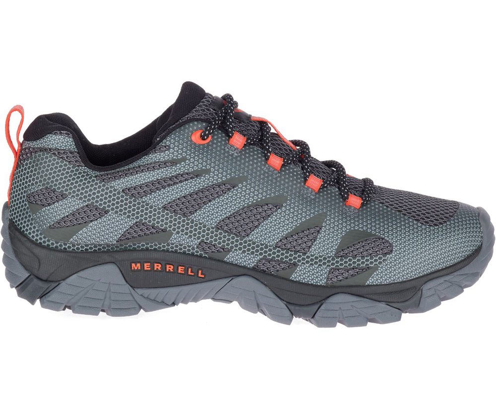Merrell Hiking Shoes Grey - Moab Edge 2 Wide Width - Mens 64UFATMLK